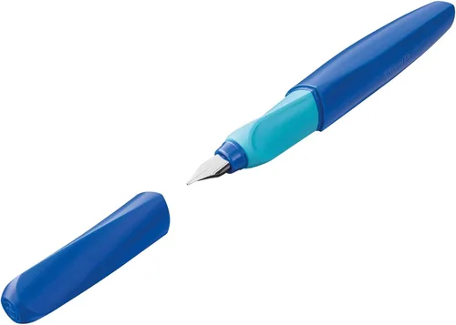 Vista 14 de Pelikan Pluma estilográfica Twist 946806 con 1 cartucho de tinta, punta media, color negro, en caja