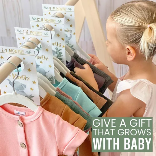 Vista 2 de Hadley Designs Divisores de armario para bebé (paquete de 6) – Organizador de guardería, divisores de armario de tamaño bebé para niños y niñas