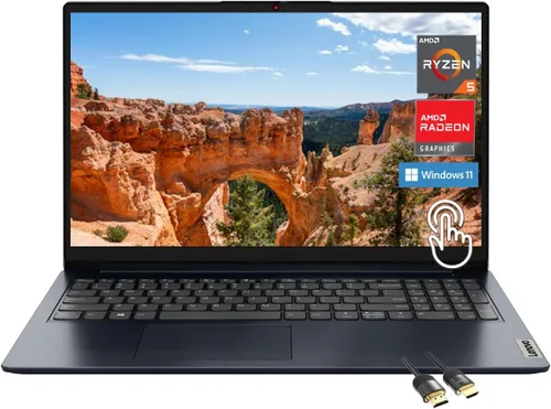 Vista 14 de Lenovo IdeaPad 3 portátil, pantalla FHD de 14.0 pulgadas, procesador AMD Ryzen 5 5500U, 8 GB de RAM, 256 GB de almacenamiento, gráficos AMD Radeon