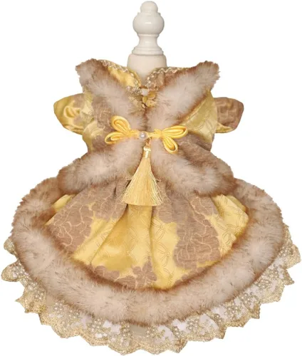 Vista 10 de Moda Vestido de Princesa de Encaje para Perro Cachorro Dulce para Perro EXTRAL Pequeño y Pequeño A-Negro XX-Pequeño