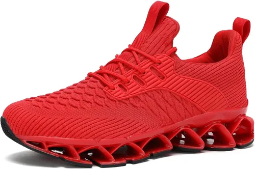 Vista 2 de Zapatos deportivos para hombre sin cordones para caminar y correr, tenis con diseño de hoja, informales, cómodos, antideslizantes, para el trabajo