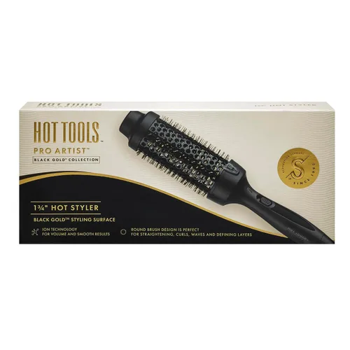 Vista 5 de HOT Tools Pro Artist Black Gold Hot Styler, 1 ¾" Alisa, riza y más sin esfuerzo (negro)