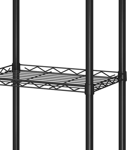 Vista 6 de HOMEFORT Estantería de alambre de 5 niveles, 5 estantes, estante de almacenamiento de metal, organizador duradero, perfecto para despensa, armario