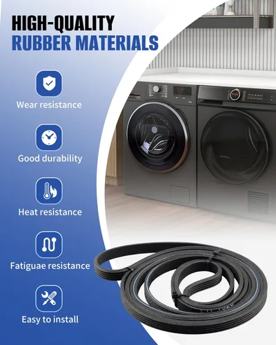 Vista 6 de Cinturón de secadora 5PH1920 apto para piezas de repuesto para secadora eléctrica Costway Suncare, longitud: 75 pulgadas ancho: 5/16 pulgadas