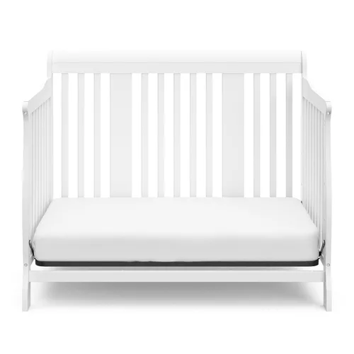 Vista 6 de Cuna convertible Stork Craft Tuscany 4 en 1., Cuna, Blanco Easily Converts to Toddler Bed, Day Bed or Full Bed, 3 Position Adjustable Height