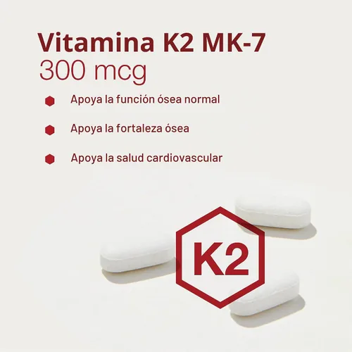 Vista 4 de PROTOCOL FOR LIFE BALANCE Vitamina K2 MK-7 300mcg, salud ósea*, 60 cápsulas