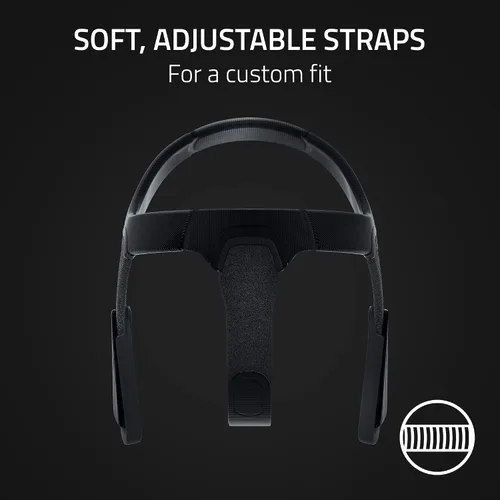 Vista 5 de Razer Adjustable VR Head Strap System for Meta Quest 2 Designed for All Head Shapes - High-Performance Nylon Material - Soft, Adjustable Straps