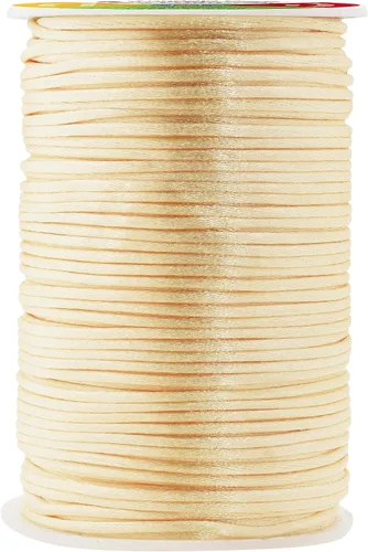 Vista 138 de Mandala Crafts Cordón de satén de cola de rattail de 0.02 in para nudos chinos de macramé