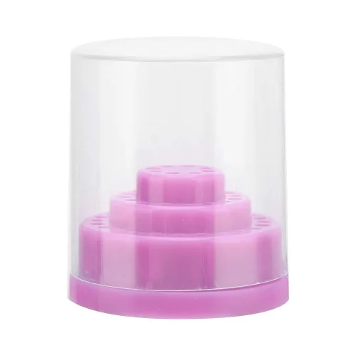 Vista 5 de Estuche organizador de 48 ranuras para brocas de uñas, soporte organizador de herramientas de manicura, soporte de exhibición para impresora