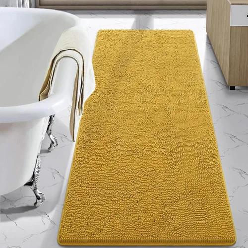 Vista 22 de LOCHAS - Alfombra de baño de lujo lanuda de 24 x 17 pulgadas, color beige