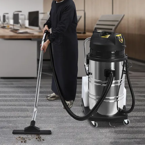 Vista 3 de Máquina comercial de limpieza de alfombras, 2110 W, 110 V, 80 L/11 galón, profesional, comercial, 3 en 1, limpiador de cepillo de piso, extractor