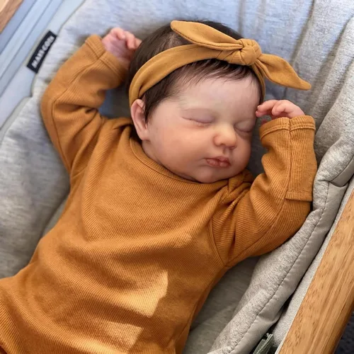 Vista 2 de Angelbaby Muñecas de Bebé Reborn de Vida Real Lindas Durmientes de 20 Pulgadas de Silicona de Cuerpo Completo Realistas de Bebé Recién Nacido Niño