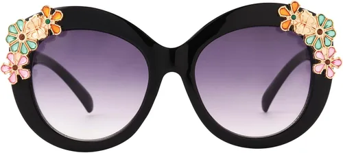 Vista 3 de Betsey Johnson Gafas de sol redondas para fiesta en el jardín