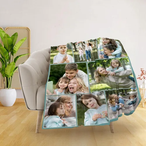 Vista 16 de Manta personalizada con imagen, manta personalizada con texto de fotos, manta de fotos personalizada para amiga, mamá y papá, regalos personalizados