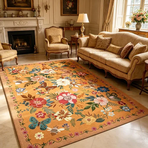 Vista 36 de UKELER Tapete antideslizante para puerta, alfombras de acento modernas para entrada, estilo romántico campestre americano, alfombras de algodón