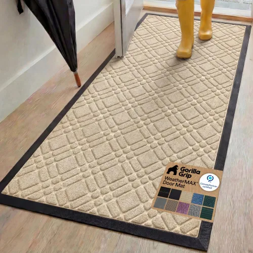 Vista 99 de Gorilla Grip - Tapete WeatherMax todo terreno 100% impermeable, caucho natural, resistente a manchas y decoloración, interior y exterior, fácil