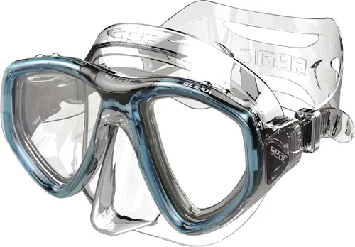 Vista 2 de SEAC Clear – Dual-Lens Silicone Diving Mask Antifog Low Volume Mask for Diving and Snorkeling