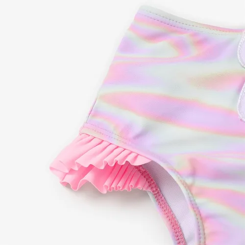 Vista 6 de L.O.L. Surprise! Traje de baño de una pieza para niña, con lazo, mariposa, volantes, verano, piscina, playa, deportes