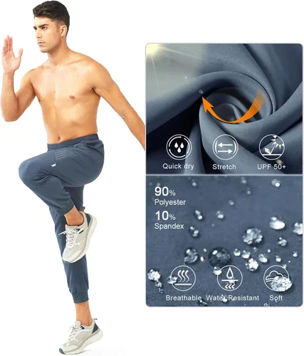 Vista 5 de NORTHYARD Men's Athletic Running Pants Lightweight Workout Joggers Quick Dry Gym Sweatpants Active Sports Track Training