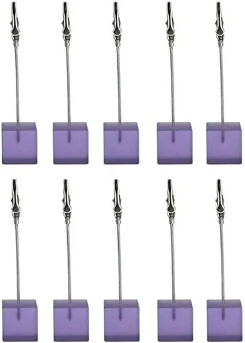 Vista 8 de Xiaoyztan Soporte de clips de notas, soporte de números de mesa de cubo negro, clip de papel para uso en oficina, hogar, soporte de notas