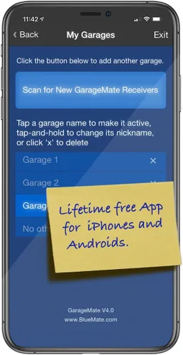 Vista 2 de Abre tu garaje con tus iPhones, Android o Apple Watch. Fácil configuración. Seguro. Bluetooth®4.0. Lee la descripción completamente antes