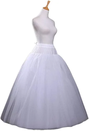 Vista 5 de CEZOM Línea A sin aros Enagua Crinoline Underskirt Slips Accesorios de Boda MPT-022 Blanco Blanco