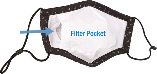 Vista 4 de WITHMOONS Cara Algodón Bandana Floral Filtro Bolsillo Múltiples Capas DN1036