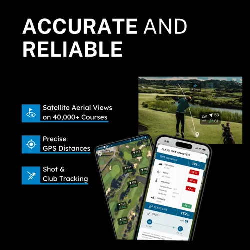 Vista 3 de Sistema de análisis de juego y seguimiento en tiempo real de golf, Golf Tags, Negro, Negro