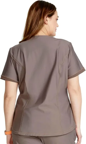 Vista 5 de Form Scrubs para mujer, cuello en V elástico de punto CK840