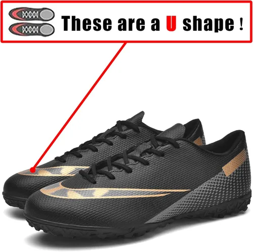 Vista 2 de HaloTeam Zapatos de fútbol para hombre, botas de fútbol profesionales de alta calidad, transpirables, para interiores y exteriores, TFAG