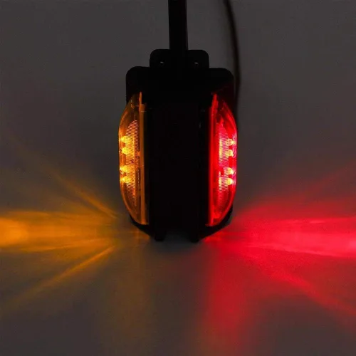 Vista 5 de NEW SUN Kit de Luces LED para Guardabarros, Precableado de Doble Cara con Pedestal, Ámbar y Rojo Súper Brillantes, RH y LH, Funciona como Luces