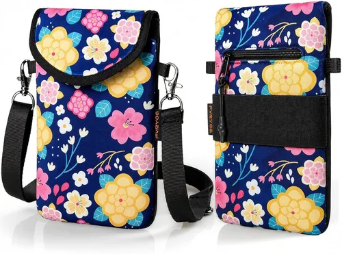 Vista 47 de Funda de neopreno para teléfono con correa cruzada y correa elástica Bear Woodland