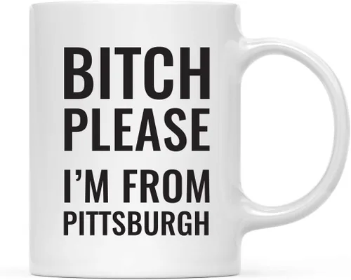 Vista 77 de Andaz Press Taza de café de 11 onzas, regalo de broma, Bitch Please I'm from Alabama, paquete de 1, incluye caja de regalo, divertidas ideas
