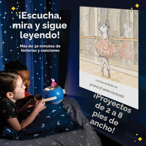 Vista 2 de Proyector de libros para niños - 5 cuentos de bailarina y cuentos de hadas de Angelina, 10 canciones