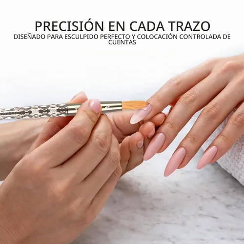 Vista 7 de Kiara Sky Pincel Acrílico #8 - Negro 100% Puro Kolinsky Mango de Corte de Cristal y Resistente al Acetona