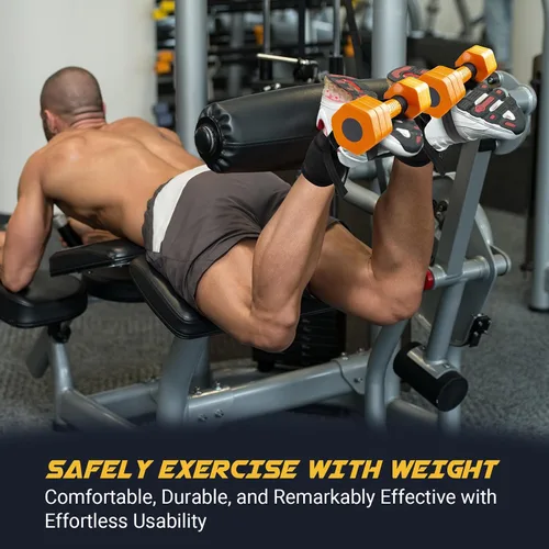 Vista 5 de nooncrazy Ankle Straps for Dumbbell and Cable Machine, Dumbbell Foot Attachment with Longer Stronger Nylon Strap, Tibialis Trainer, Leg Extensions