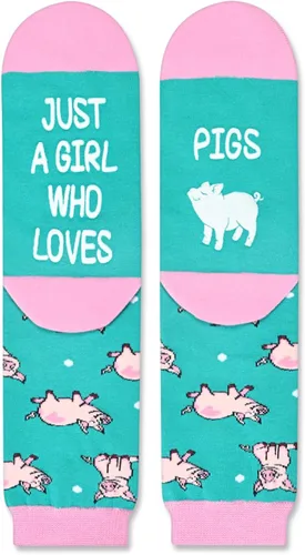 Vista 3 de Zmart Funny Duck Pig Dinosaur Fox Gifts for Women, Novelty Wolf Goat Chicken Sloth Hedgehog Socks