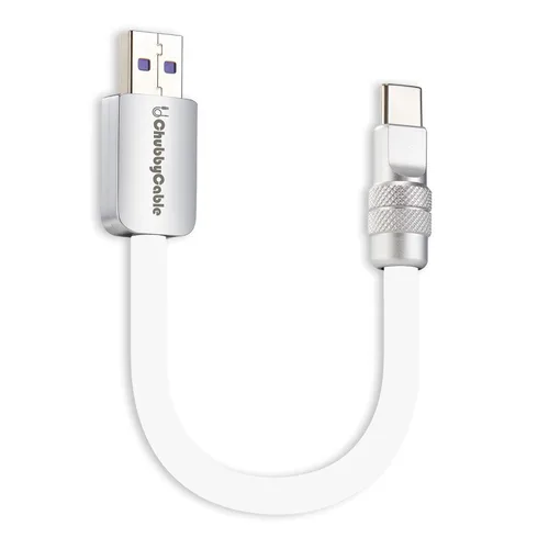 Vista 24 de chubbycable Cable corto USB C a C de 240 W, color naranja, 20 pulgadas Para iPhone 18/17/16/15 Series, MacBook Pro/Air, Galaxy S26/S25/S24, cable