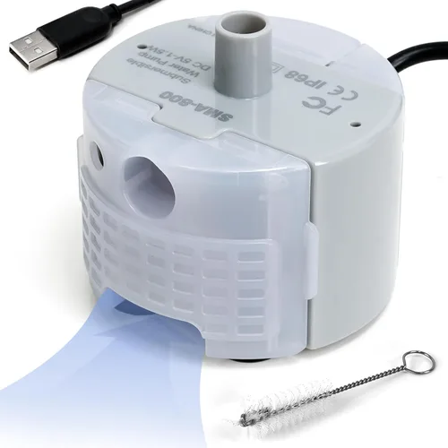 Vista 14 de Bomba de repuesto ultrasilenciosa para fuentes de agua de acero inoxidable para gatos, motor SMA-800, segura y fácil de limpiar con bajo voltaje DC