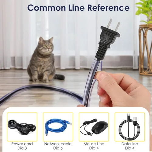 Vista 6 de WEDAWN Protector de cable para perros y gatos de mascotas, solución que no mastica, funda flexible de cable de alambre para mascotas de 10