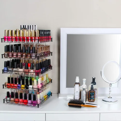 Vista 4 de MK302 – Acrílico Nail Polish Rotating Display Rack