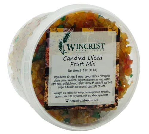 Vista 3 de Mezcla de frutas confitadas (Special Mello) ~ Recipiente de 1 libra
