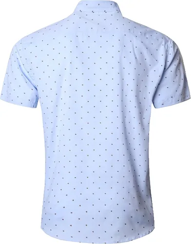 Vista 2 de Camisa casual de manga corta con estampado de lunares para hombre