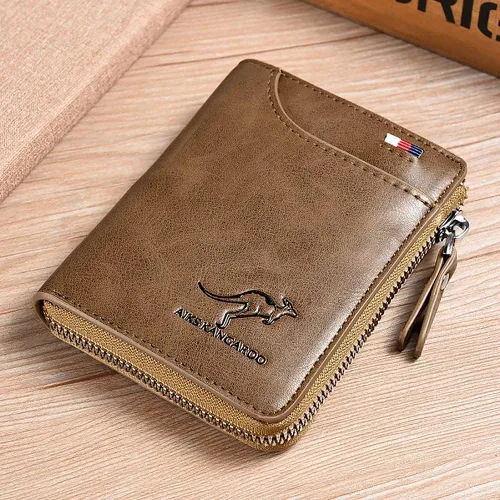 Vista 5 de Reshline - Cartera de bloqueo RFID para hombre Caqui Vintage