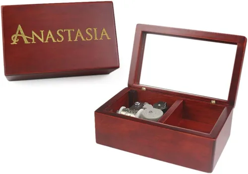 Vista 13 de ROSIKING Caja de música de madera con mecanismo de espejo, joyería tallada, cajas musicales, Navidad, cumpleaños, día de San Valentín, regalos Plays