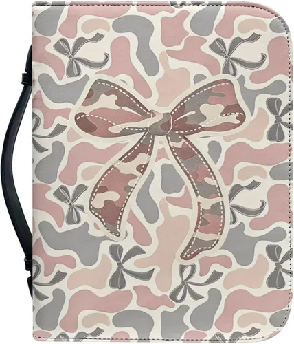 Vista 10 de Cubierta de la Biblia de diseño personalizado Funda de libro con cremallera de cuero PU Funda de transporte de Biblia multifunción Regalo