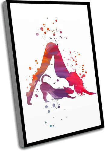 Vista 7 de Pósters inspiradores deportivos, decoración de habitación de niños para dormitorio, arte de pared de yoga para niña negra, decoración de yoga