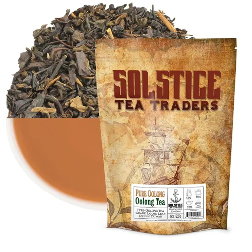 Vista 10 de Hojas sueltas té verde a granel Solstice Tea Traders, varios sabores en bolsa