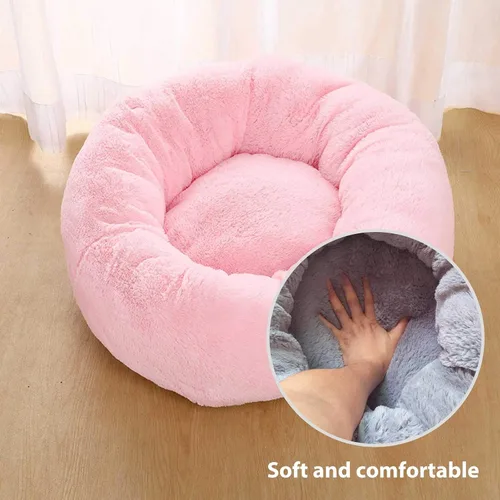 Vista 7 de PETCUTE Cama redonda para gatos, cama para mascotas, cama para mascotas, lavable a máquina
