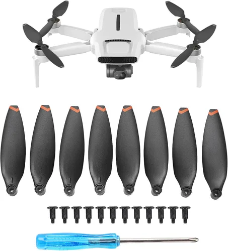Vista 3 de Dilwe Juego de hélice de mini dron, 8 hélices de dron de bajo ruido, prueba de equilibrio dinámico, accesorios de repuesto de cuchillas de hélice